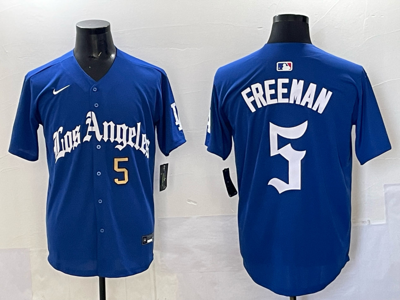Men Los Angeles Dodgers #5 Freeman Blue 2025 Nike MLB Jersey style 00123